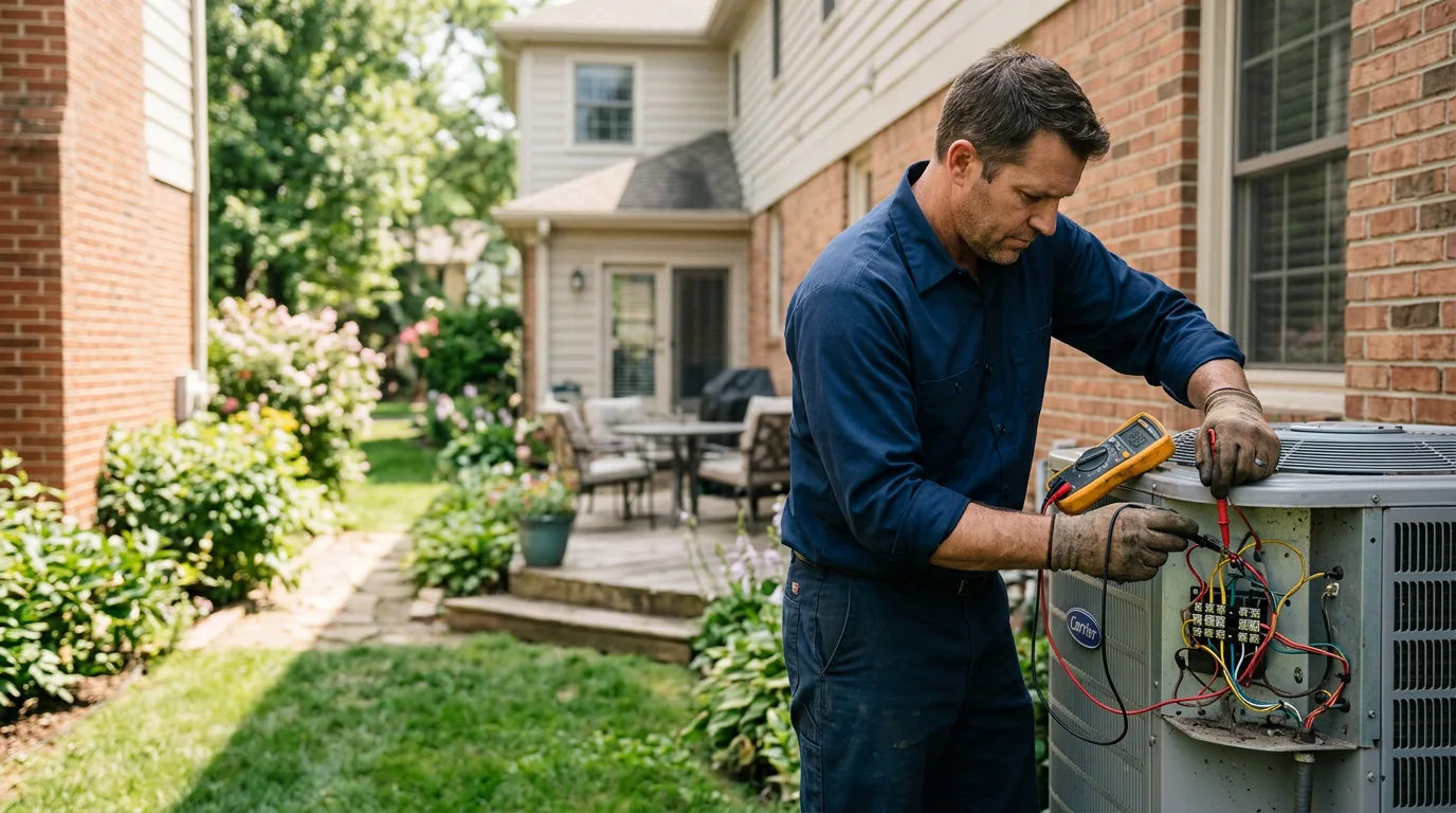 HVAC technician working near Morley, IA